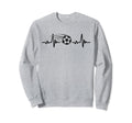 Soccer Heartbeat Tees Soccer Ball Sweatshirt - Trendy Graphic Unisex