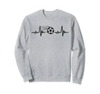 Soccer Heartbeat Tees Soccer Ball Sweatshirt - Trendy Graphic Unisex