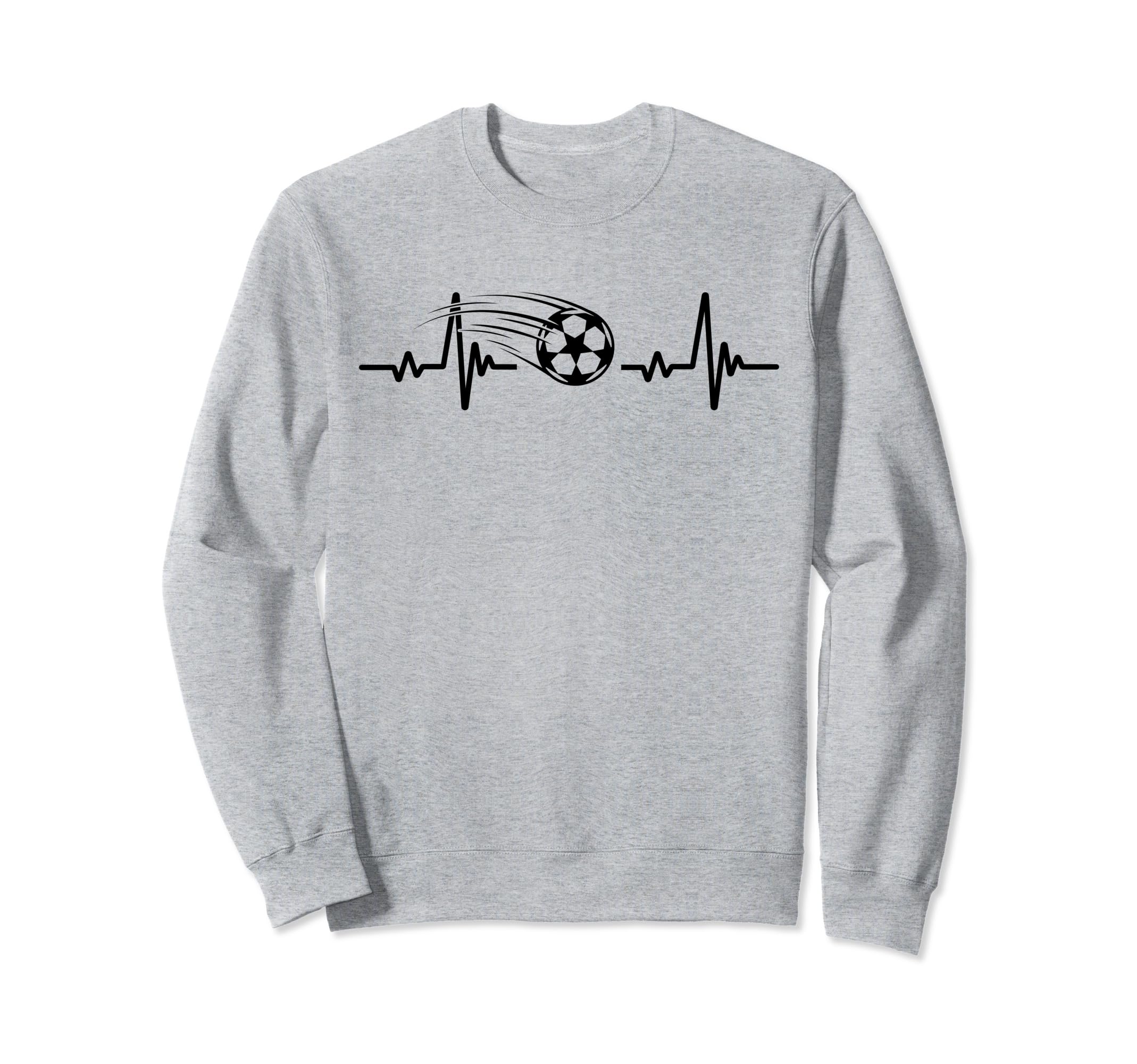 Soccer Heartbeat Tees Soccer Ball Sweatshirt - Trendy Graphic Unisex