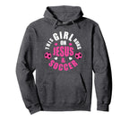 This Runs Jesus And Soccer Gifts Hoodie - Graphic Print for Adults