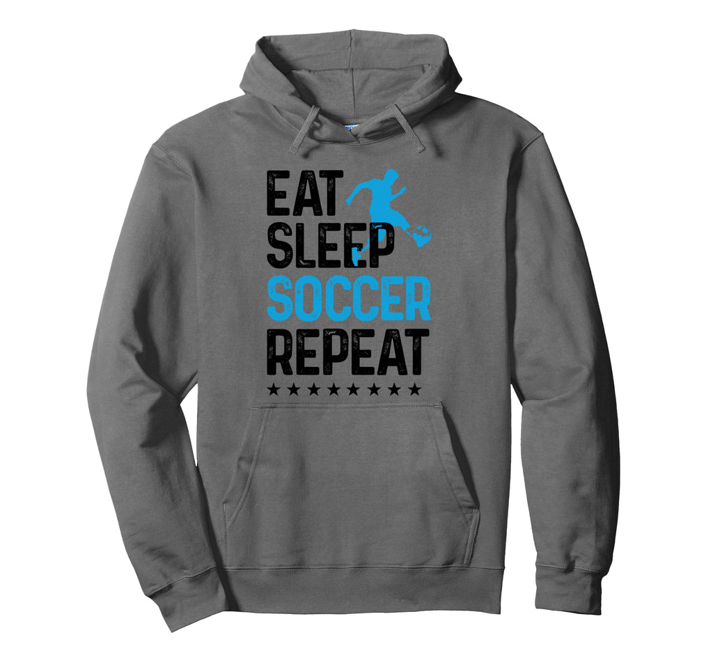 Eat Sleep Soccer Repeat Sport Player Hoodie - Trendy Graphic Unisex
