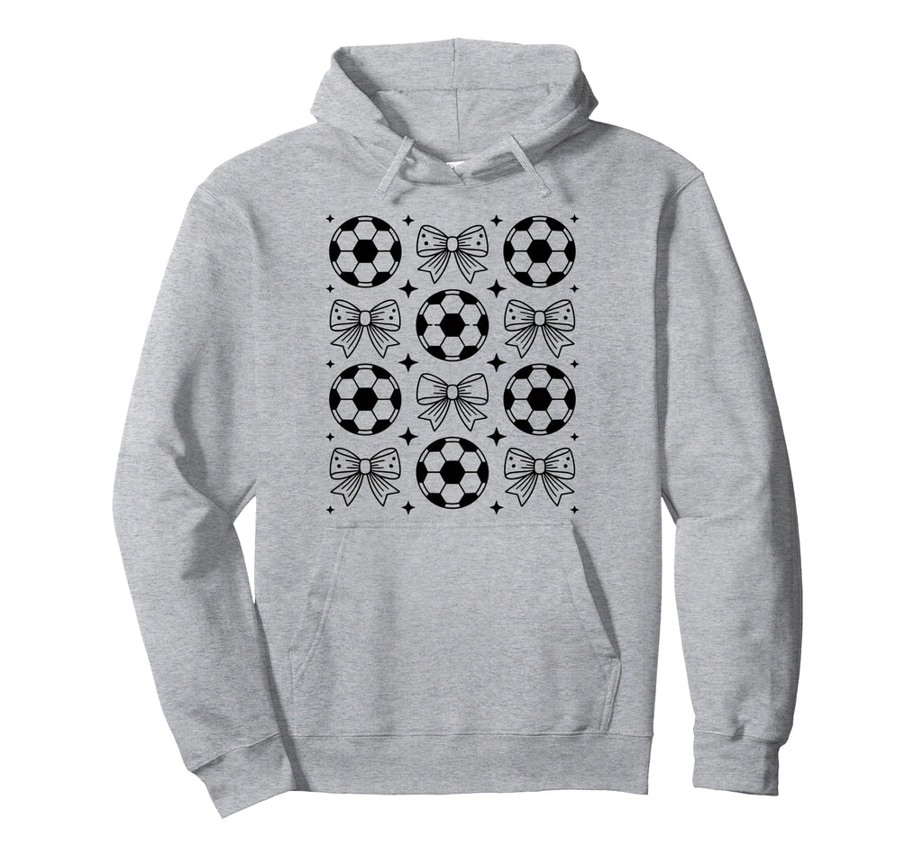 Groovy Soccer Coquette Bow Soccer Hoodie - Casual Everyday Wear Men Women