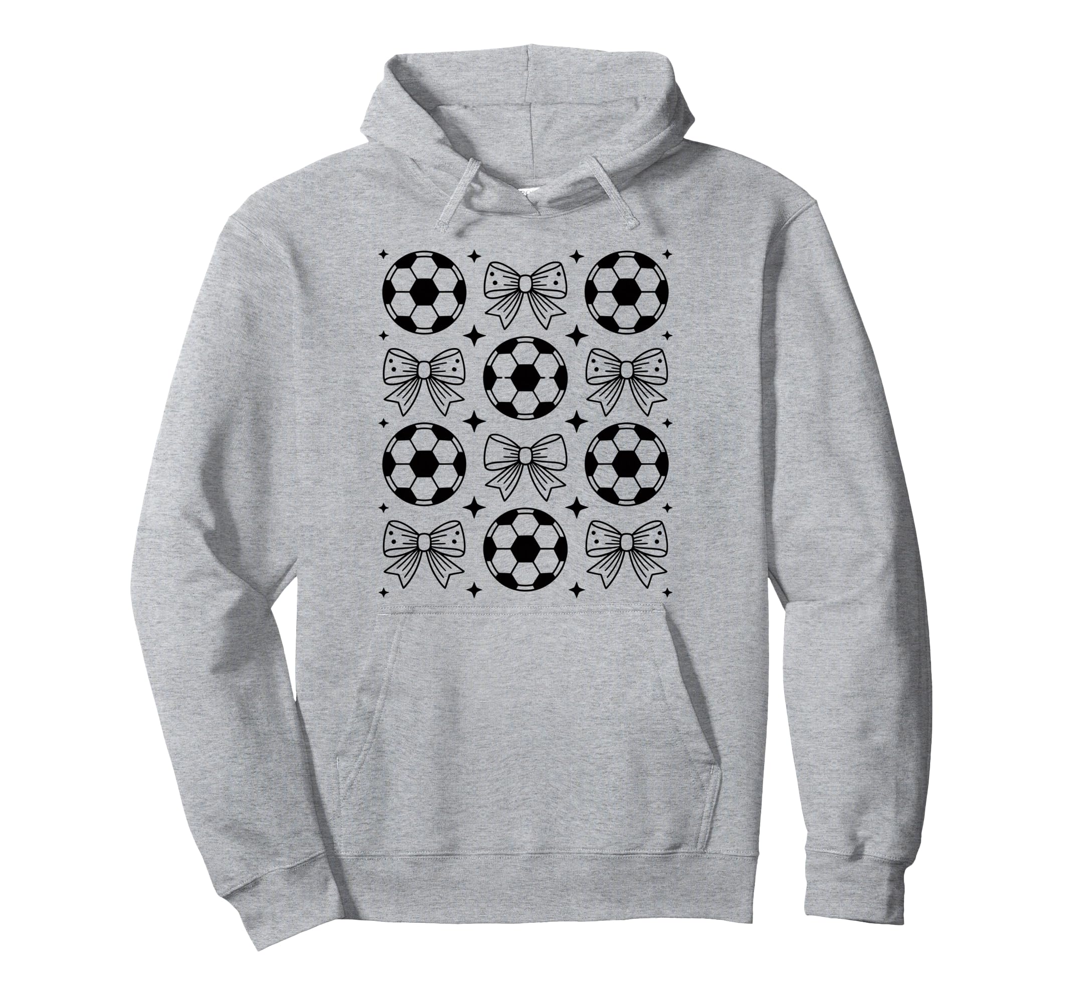 Groovy Soccer Coquette Bow Soccer Hoodie - Casual Everyday Wear Men Women