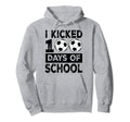 I Kicked 100 Days School Soccer 100Th Hoodie - Casual Everyday Wear Unisex