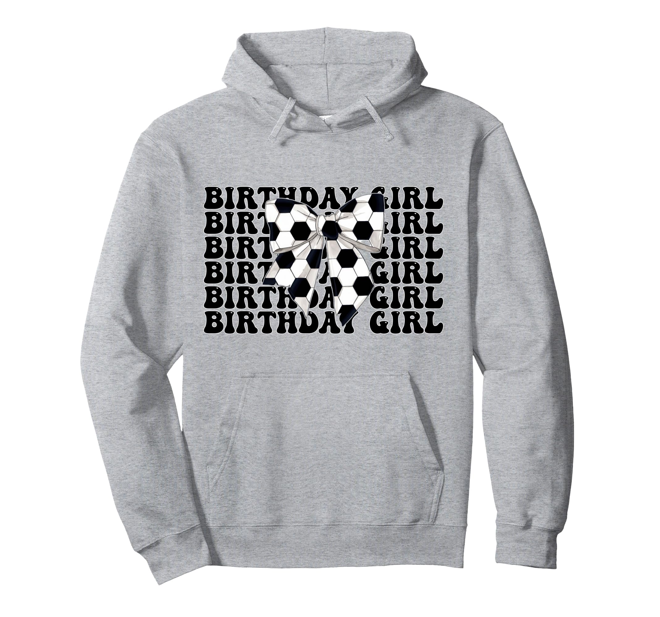 Birthday Soccer Coquette Bow Hoodie - Casual Everyday Wear Men Women