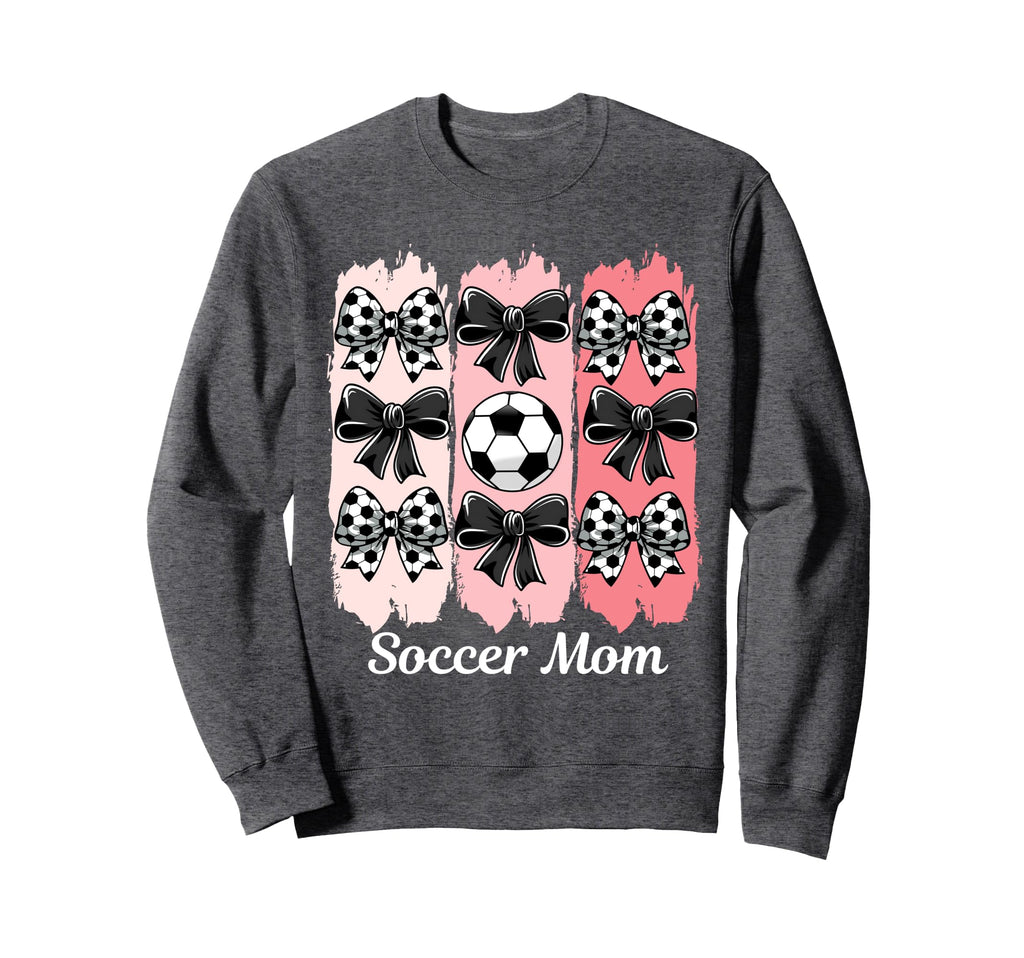 Soccer Mom Coquette Bow Soccer Mom Sweatshirt - Graphic Print for Adults