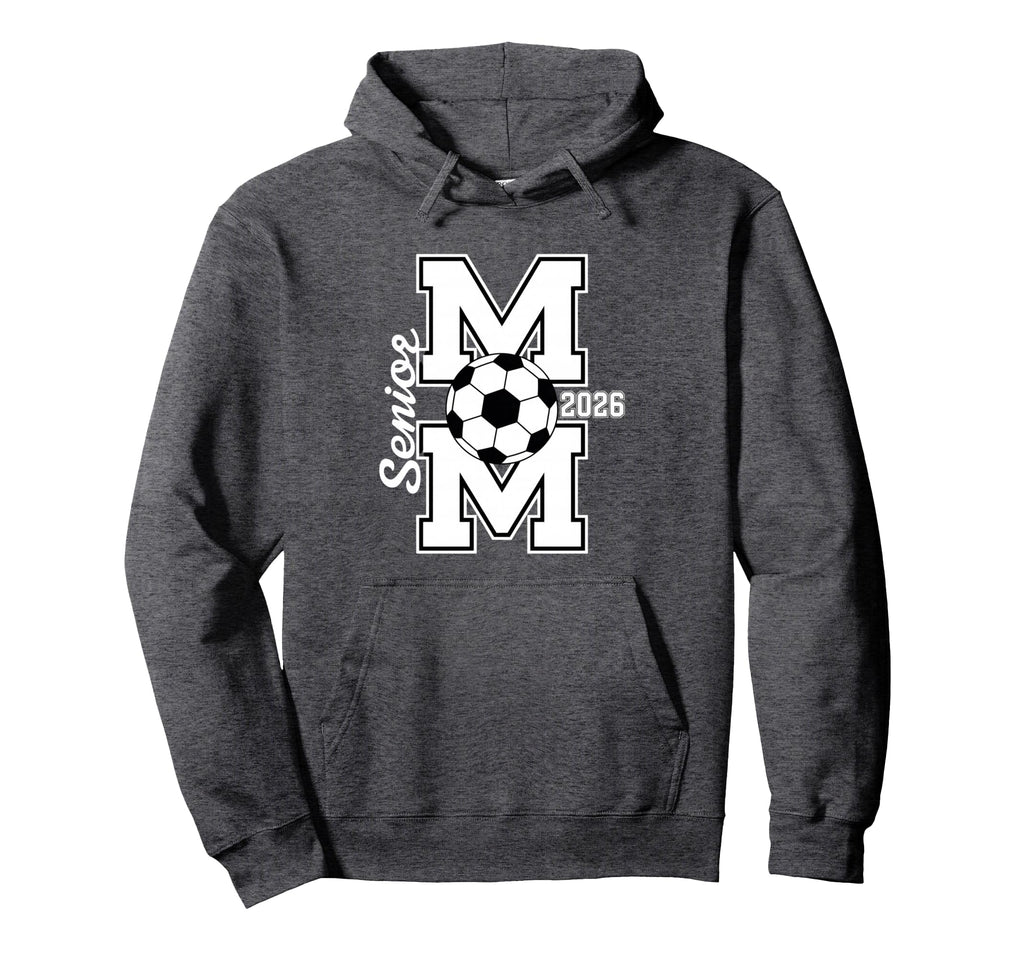 Senior Mom Soccer 2026 Graduate Hoodie - Aesthetic Graphic for Adults