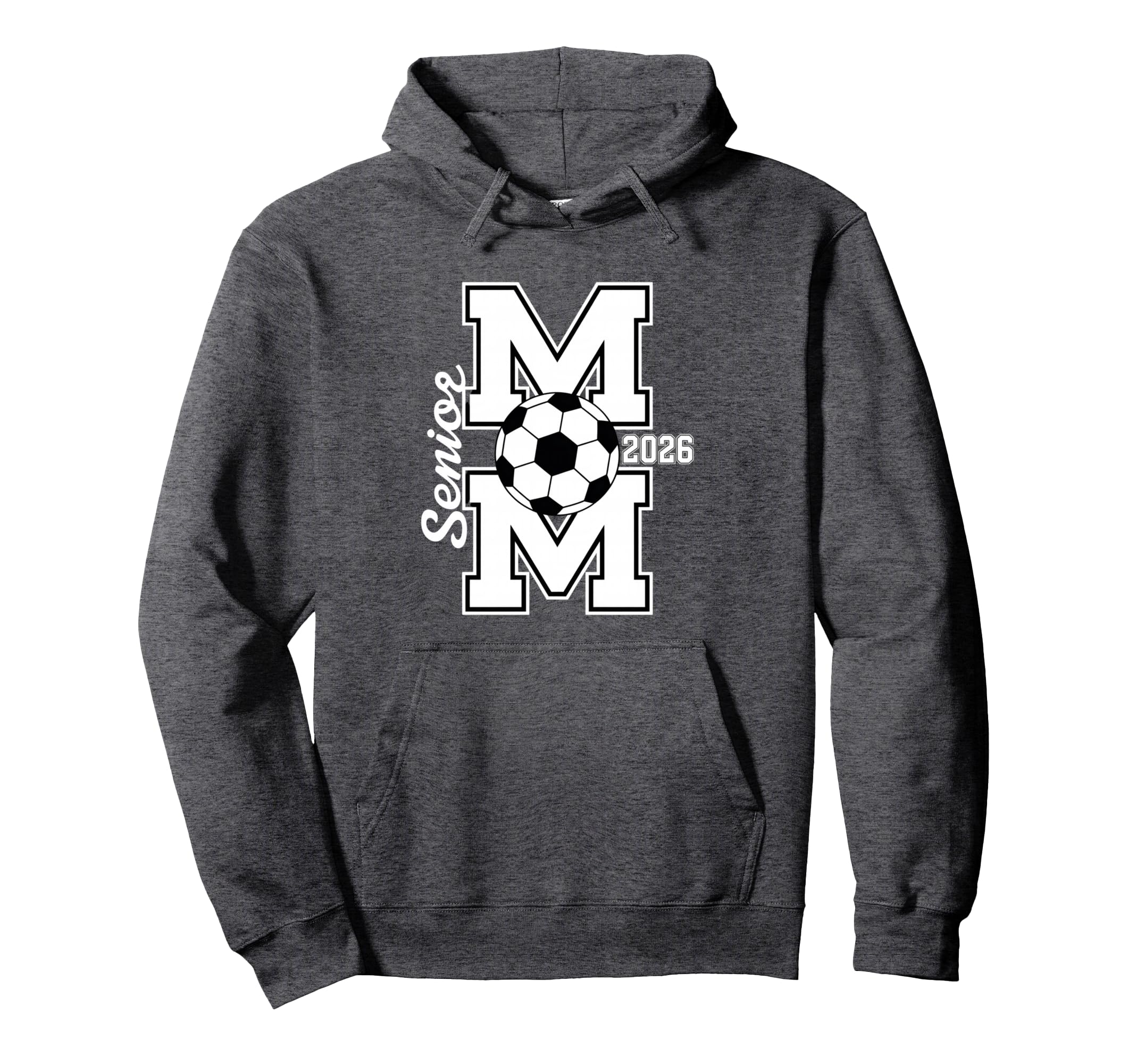 Senior Mom Soccer 2026 Graduate Hoodie - Aesthetic Graphic for Adults