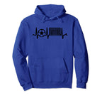 Black Soccer Heartbeat Goal And Soccer Hoodie - Custom Art Print Men Women