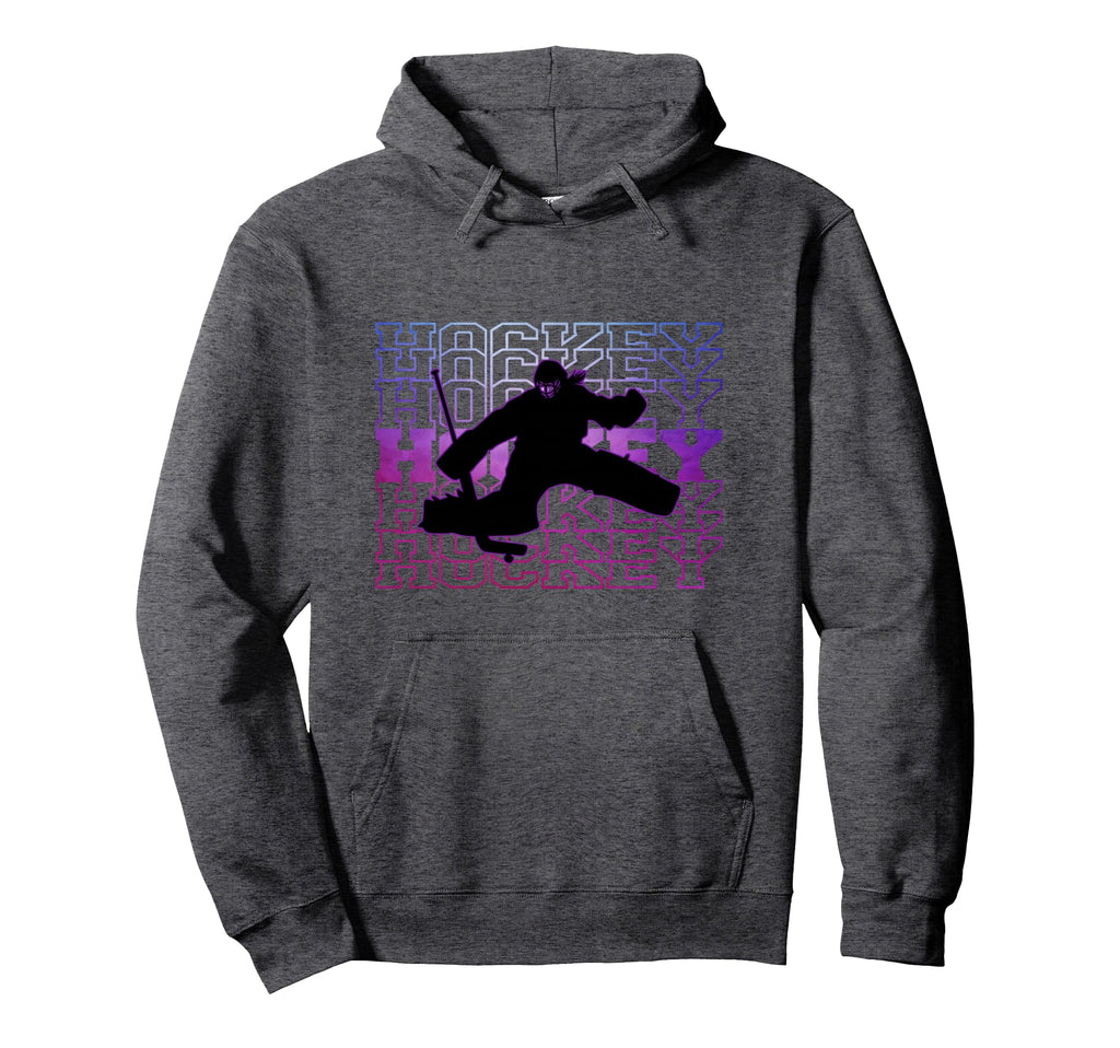 Hockey Goalie Fun Hockey Players Hoodie - Graphic Print for Adults