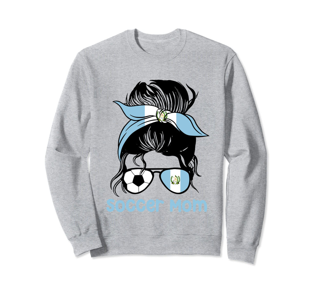 Soccer Mom Guatemala Messy Bun Sweatshirt - Trendy Graphic Men Women