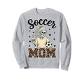 Skeleton Soccer Mom Coffee Leopard Sweatshirt - Trendy Graphic Unisex