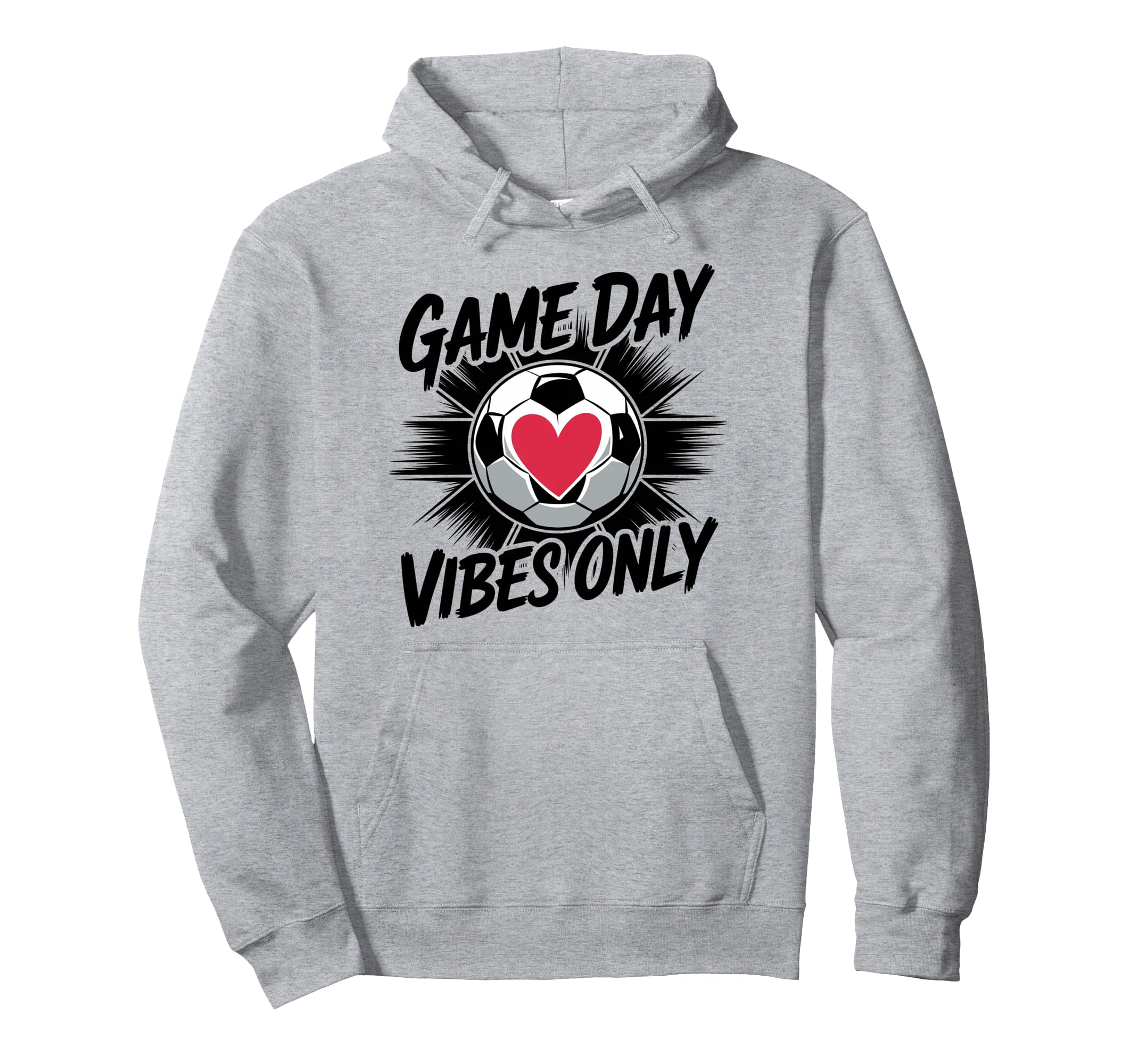 Groovy Soccer Soccer Game Day Vibes Only Hoodie - Unique Graphic for Adults