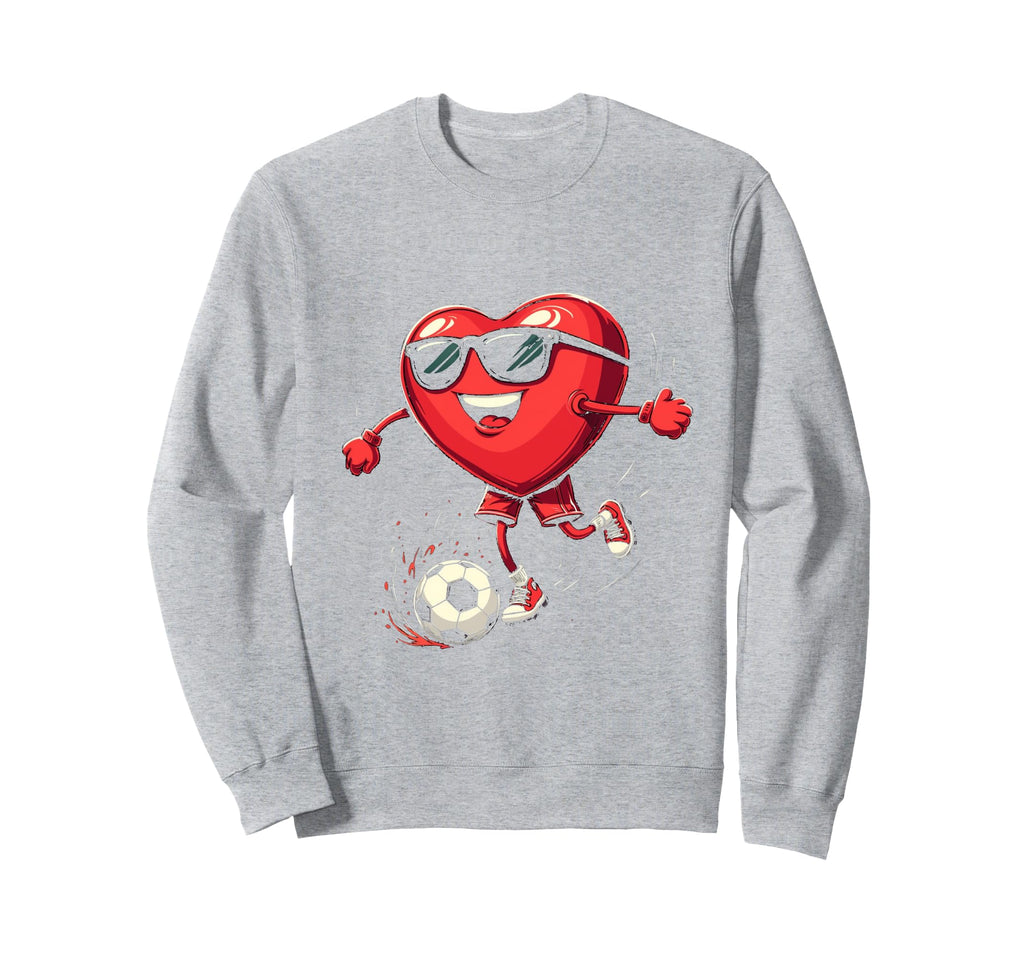 Heart Soccer Gift Hoodie - Unique Graphic Men Women