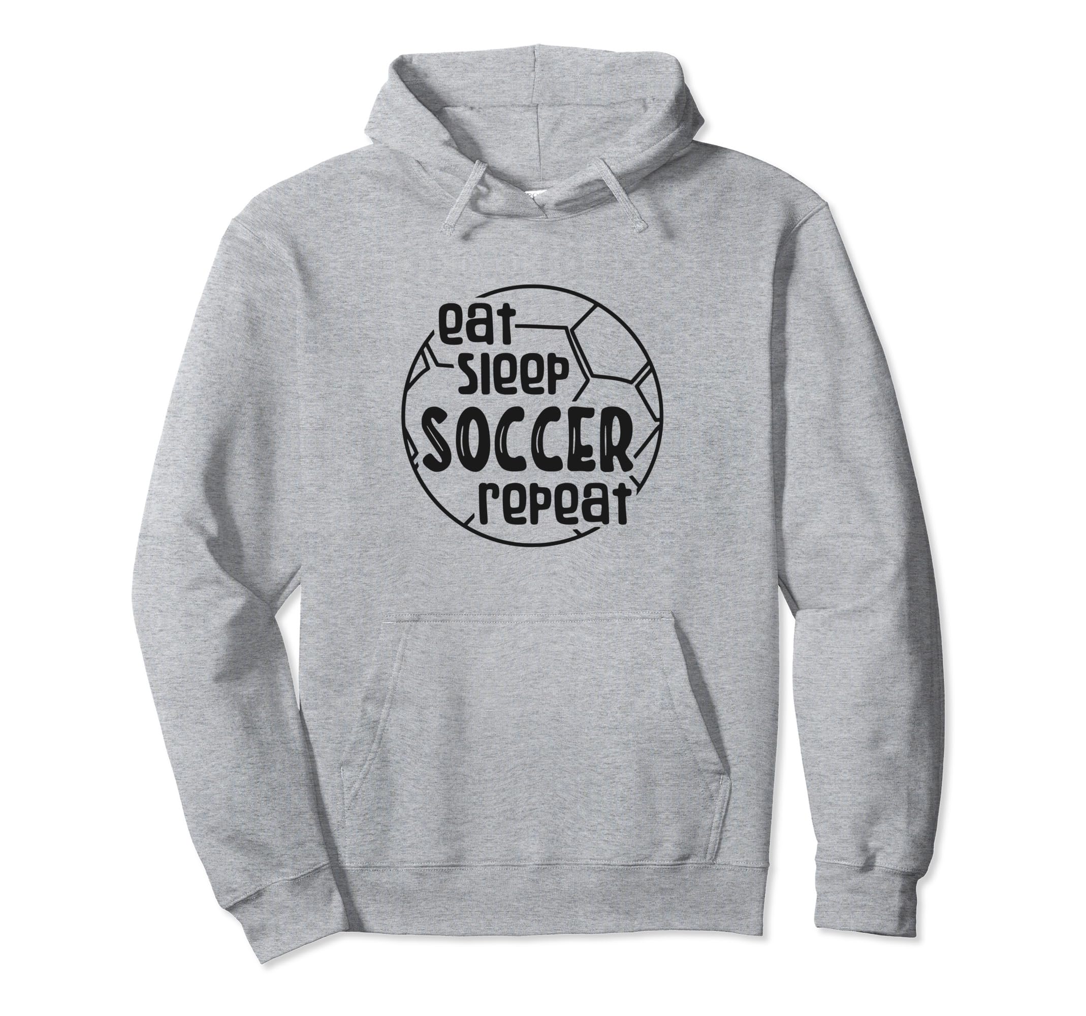 Eat Sleep Soccer Repeat Hoodie - Casual Everyday Wear for Adults