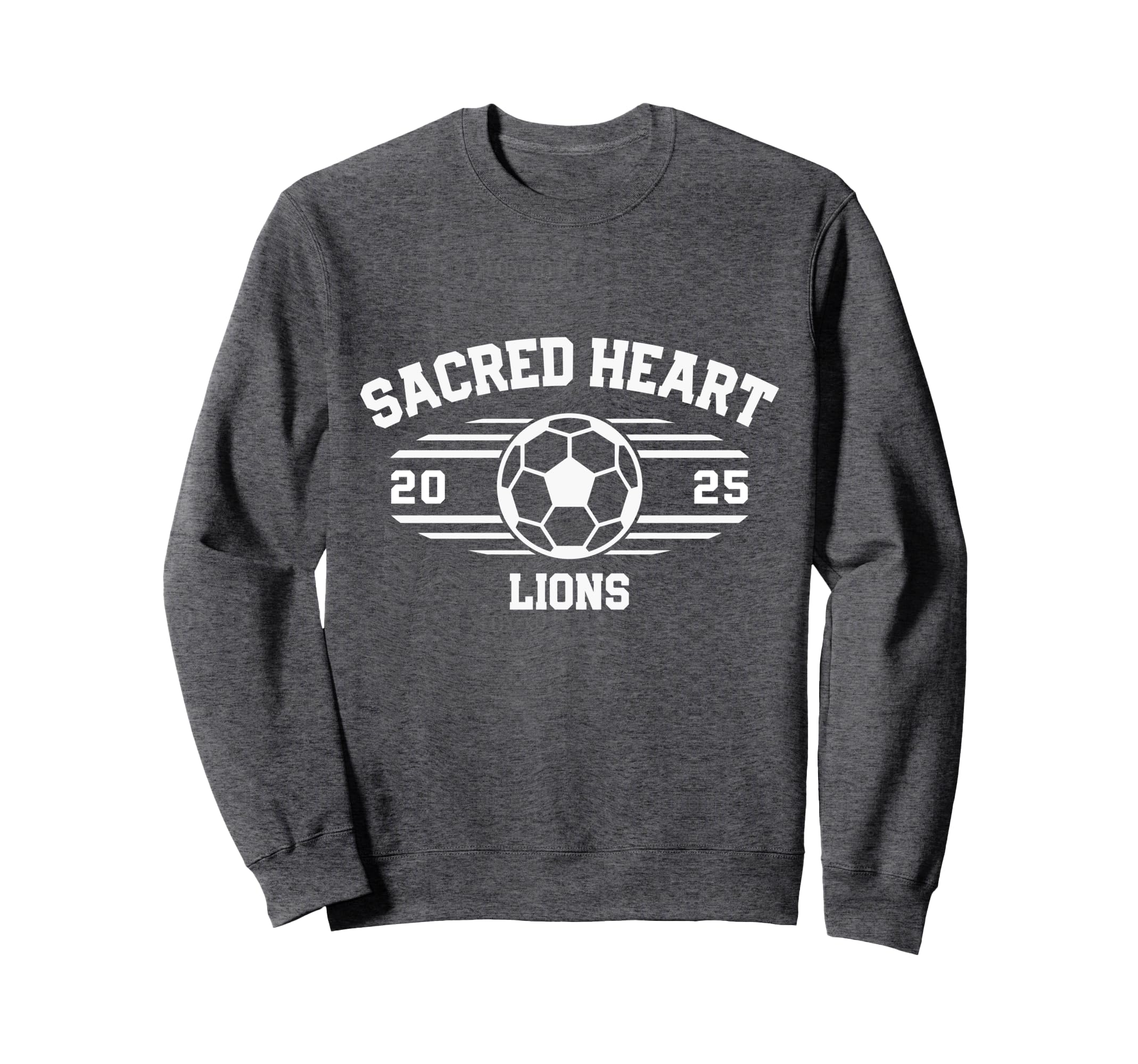 Sacred Heart Lions Soccer Ball Sweatshirt - Casual Everyday Wear Men Women