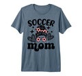 Soccer Mom Mama Messy Bun Soccer T-Shirt - Graphic Print for Adults