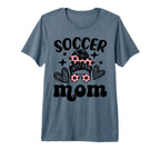 Soccer Mom Mama Messy Bun Soccer T-Shirt - Graphic Print for Adults