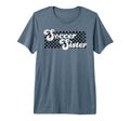 Soccer Sister Soccer Family Checkered T-Shirt - Aesthetic Graphic Unisex