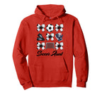 Soccer Aunt Bow Soccer Mom Mommy Mothers Hoodie - Novelty Apparel Unisex