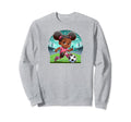 Soccer Black Playing Soccer Sweatshirt - Trendy Graphic for Adults