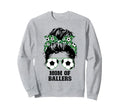 Mom Ballers Messy Bun Womens Funny Sweatshirt - Novelty Apparel Unisex