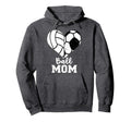 Ball Mom Heart Funny Soccer Hoodie - Casual Everyday Wear Unisex