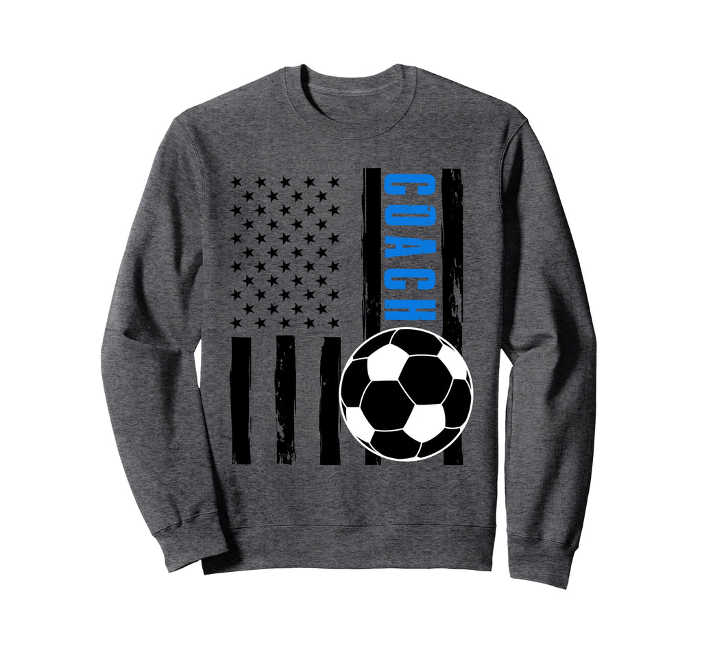 Usa Flag Soccer Coach Funny Soccer Sweatshirt - Streetwear Style Unisex