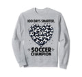 100 Days School Soccer Heart Love Sweatshirt - Streetwear Style for Adults