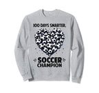 100 Days School Soccer Heart Love Sweatshirt - Streetwear Style for Adults