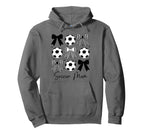 Soccer Mom Funny Coquette Bow Soccer Hoodie - Custom Art Print for Adults