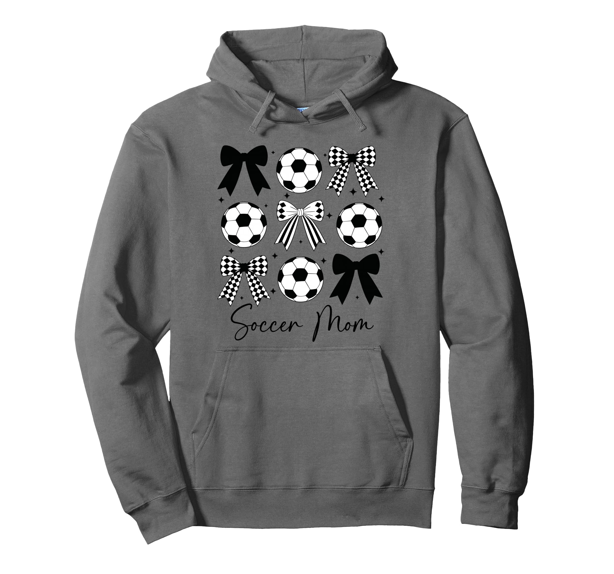 Soccer Mom Funny Coquette Bow Soccer Hoodie - Custom Art Print for Adults