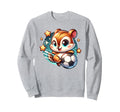Chipmunk Soccer Player Kicking Sweatshirt - Casual Everyday Wear Unisex