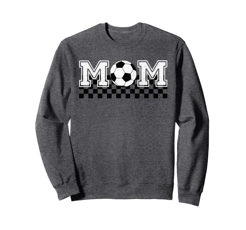 Soccer Mom Soccer Mama Checkered Sweatshirt - Minimalist Print for Adults
