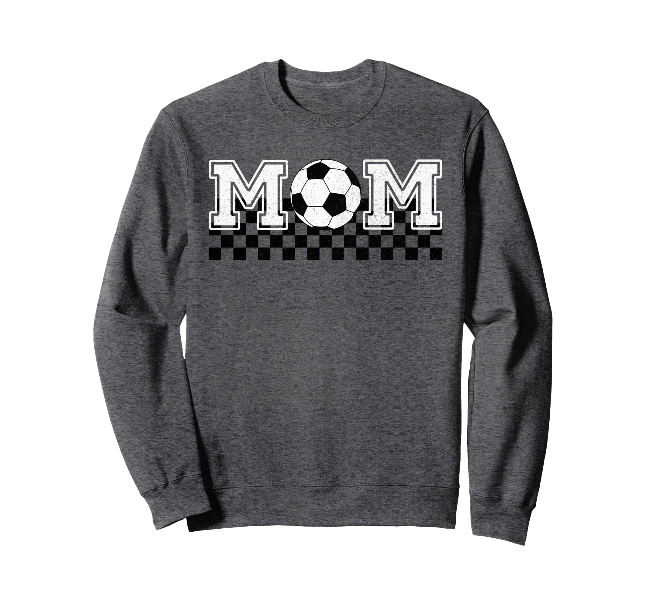 Soccer Mom Soccer Mama Checkered Sweatshirt - Minimalist Print for Adults