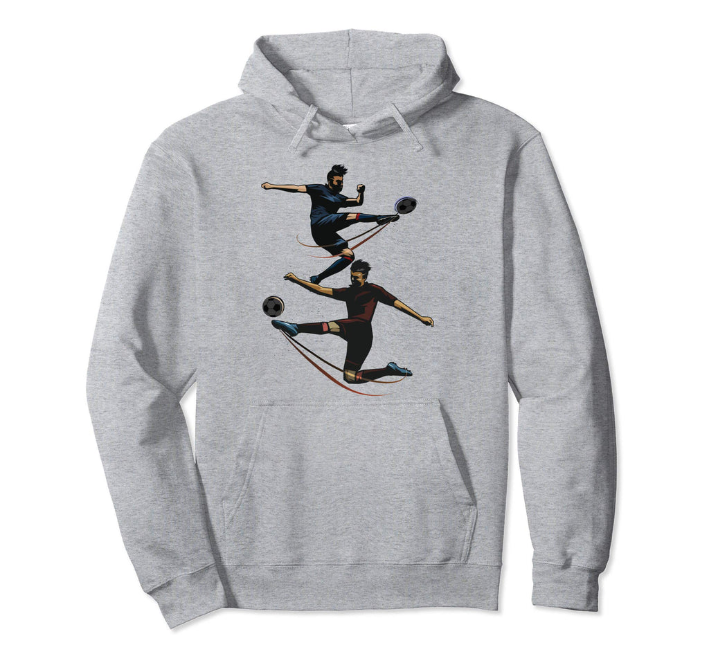Soccer Player Kick Goal Keeper Hoodie - Casual Everyday Wear for Adults