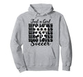 Just Who Loves Soccer Coquette Bow Hoodie - Custom Art Print Men Women