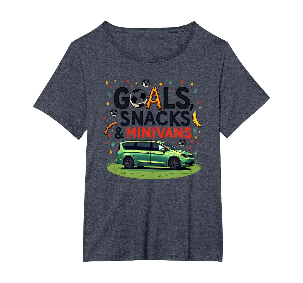 Goals Snacks Minivans Soccer Mom Life T-Shirt - Minimalist Print Men Women