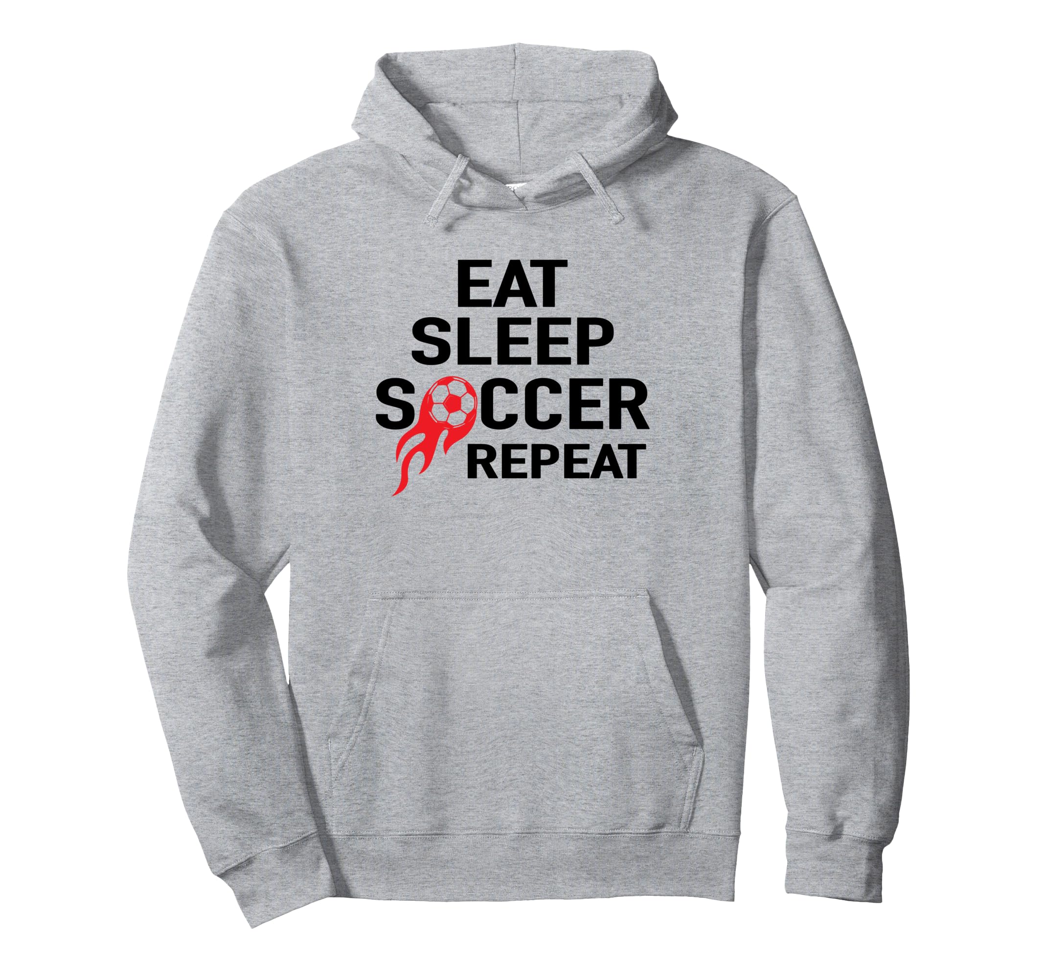 Eat Sleep Soccer Repeat Football Player Hoodie - Graphic Print for Adults