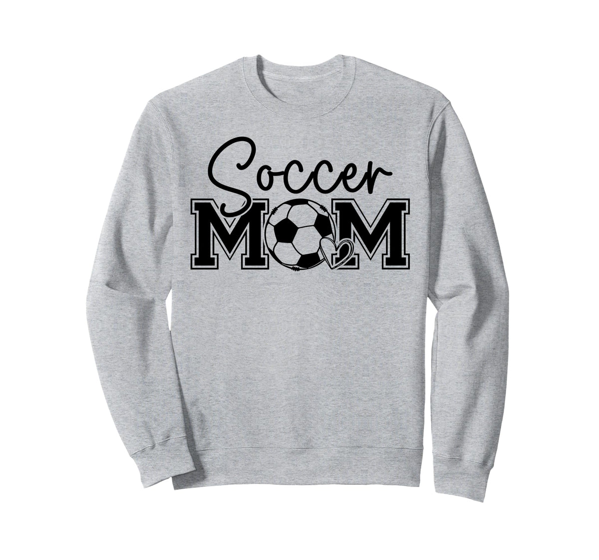 Soccer Mom Heart Game Day Vibes Soccer Sweatshirt - Novelty Apparel Unisex