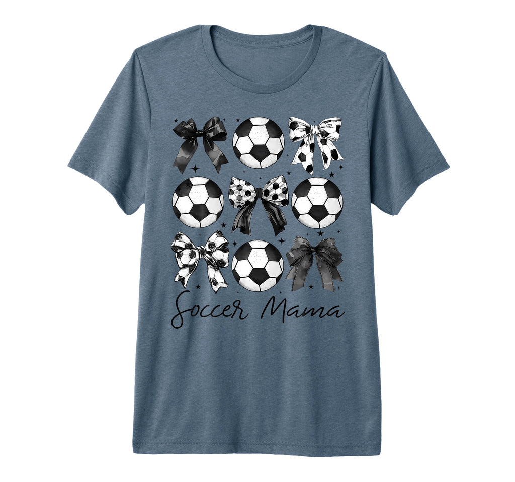 Soccer Mama Coquette Bow Soccer Mom T-Shirt - Custom Art Print Men Women