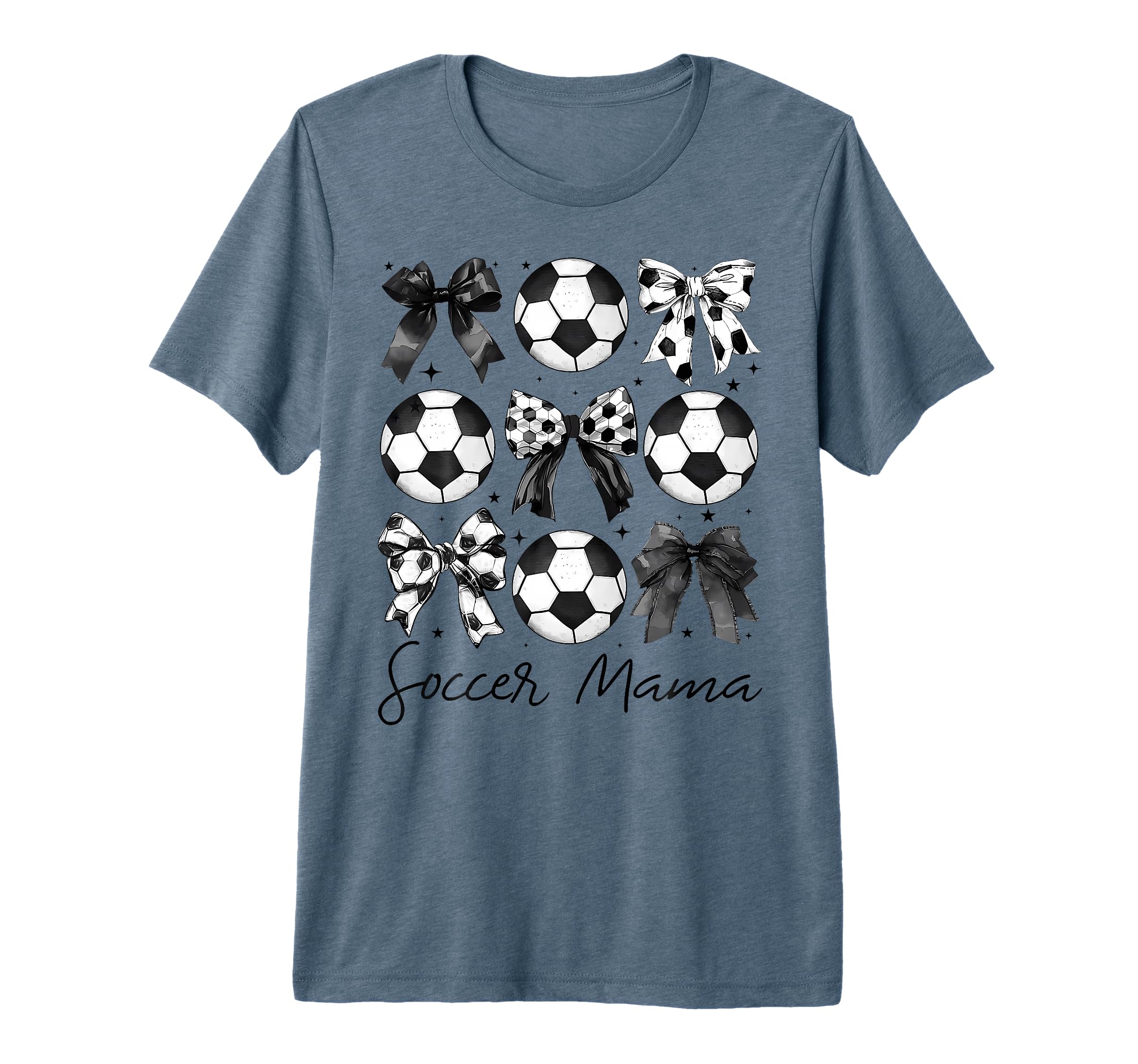 Soccer Mama Coquette Bow Soccer Mom T-Shirt - Custom Art Print Men Women