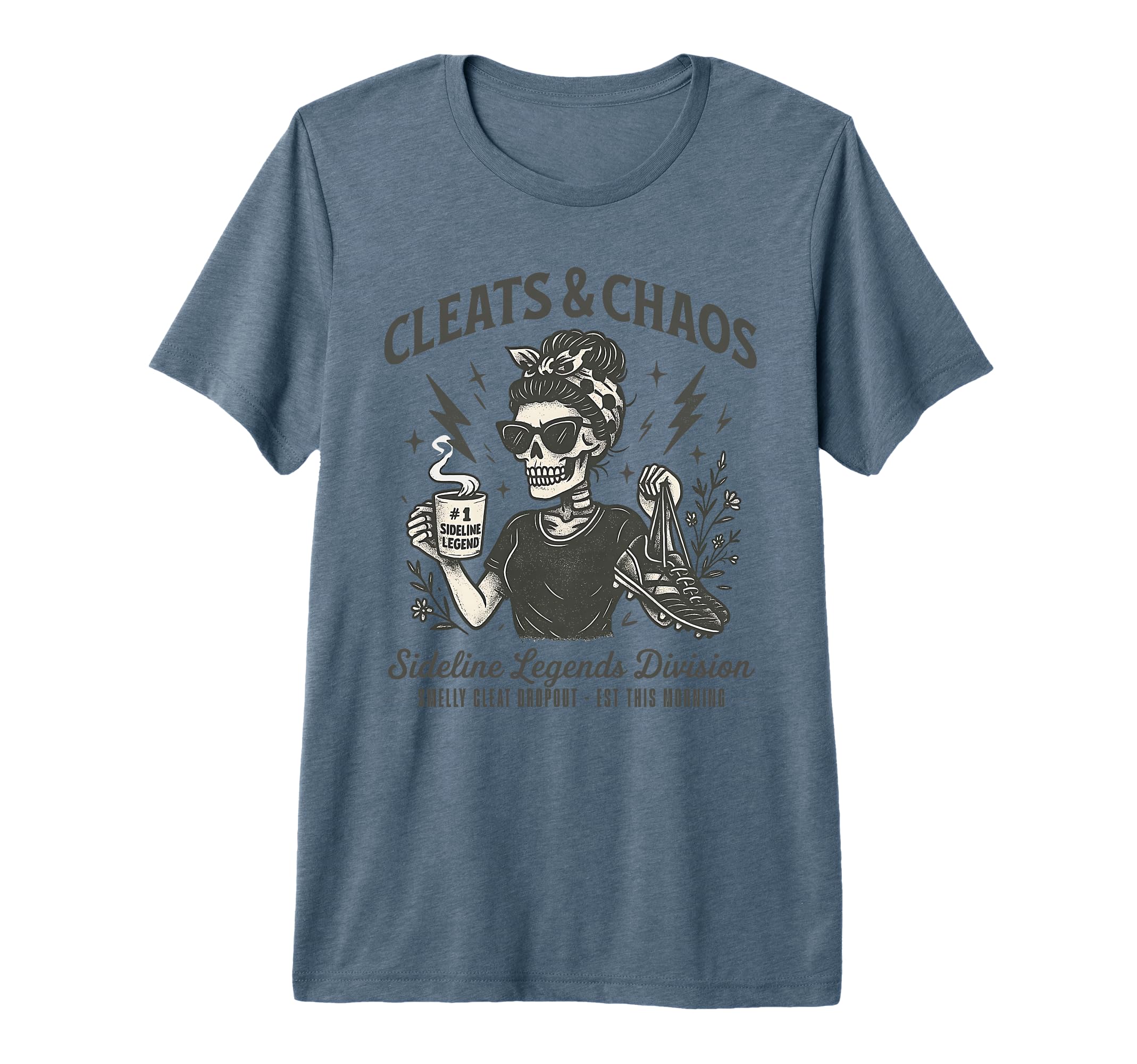Cleats Chaos Skeleton Soccer Mom T-Shirt - Aesthetic Graphic Men Women