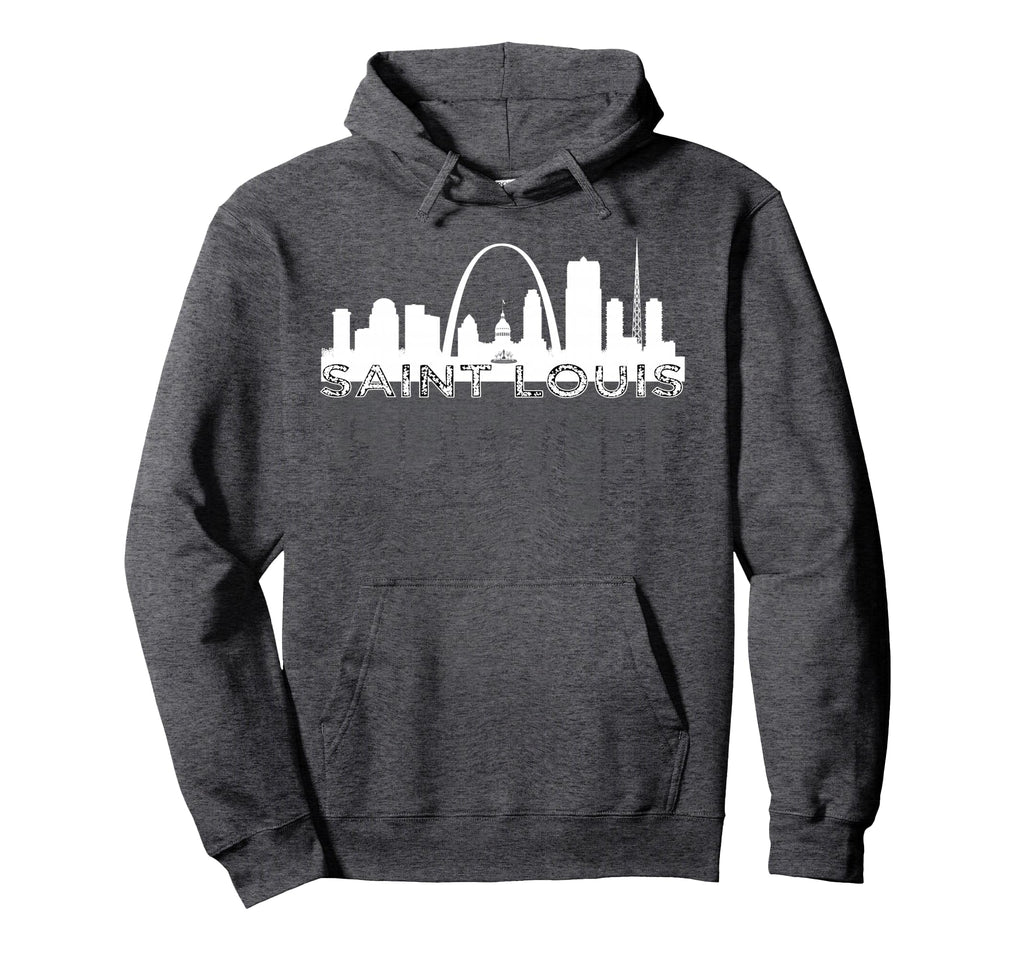 City St Louis Missouri Skyline Hoodie - Casual Everyday Wear for Adults