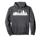City St Louis Missouri Skyline Hoodie - Casual Everyday Wear for Adults