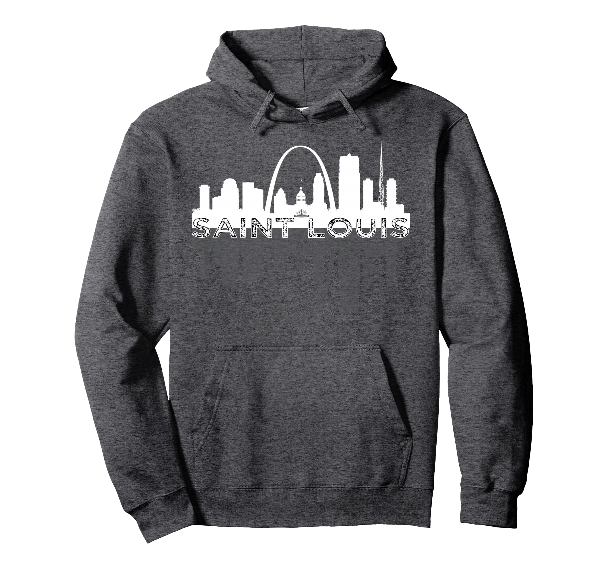 City St Louis Missouri Skyline Hoodie - Casual Everyday Wear for Adults