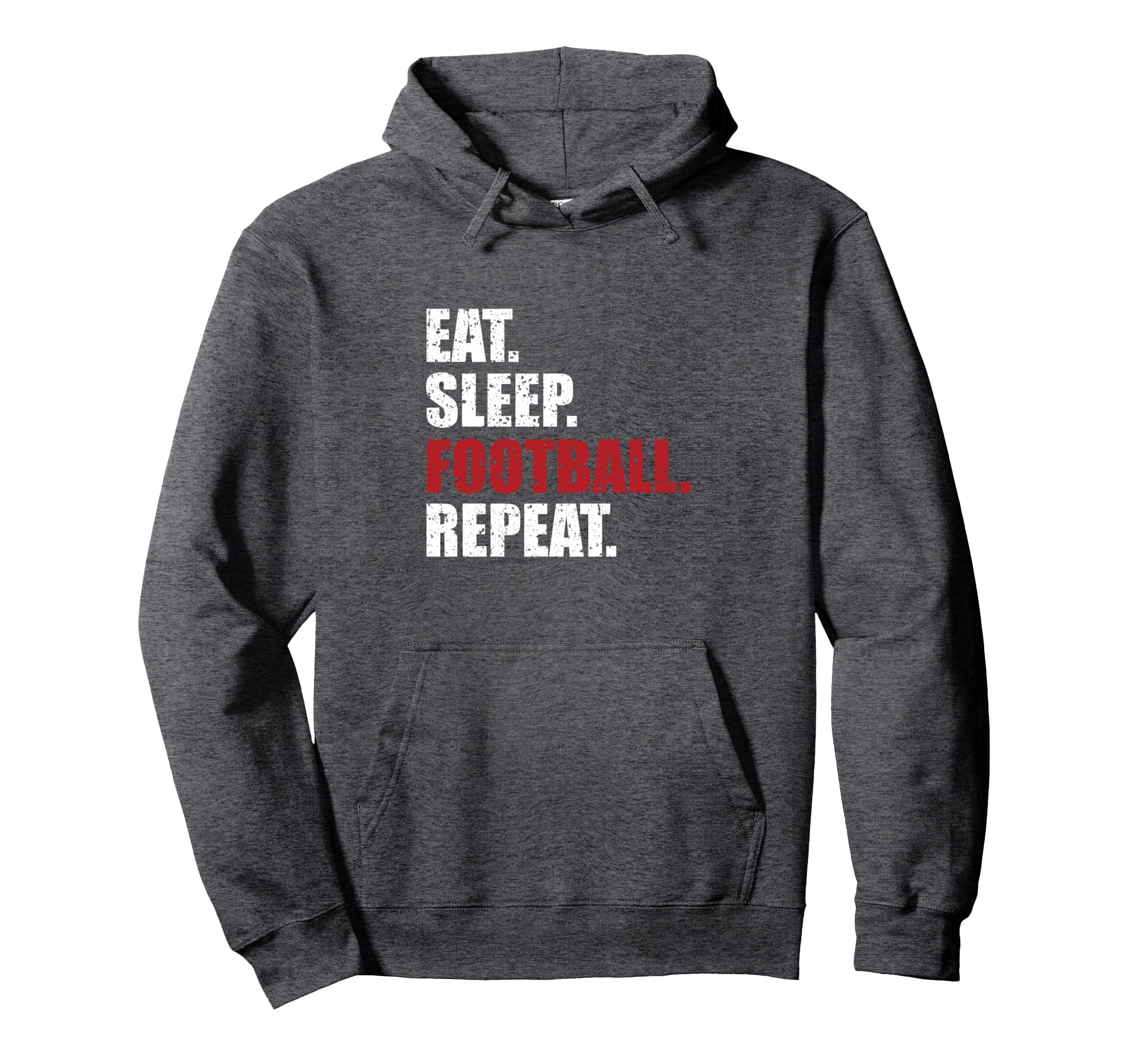 Eat Sleep Football Repeat Hoodie - Custom Art Print for Adults