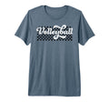 Volleyball Mom Dad Mama Family Checkered T-Shirt - Minimalist Print Unisex