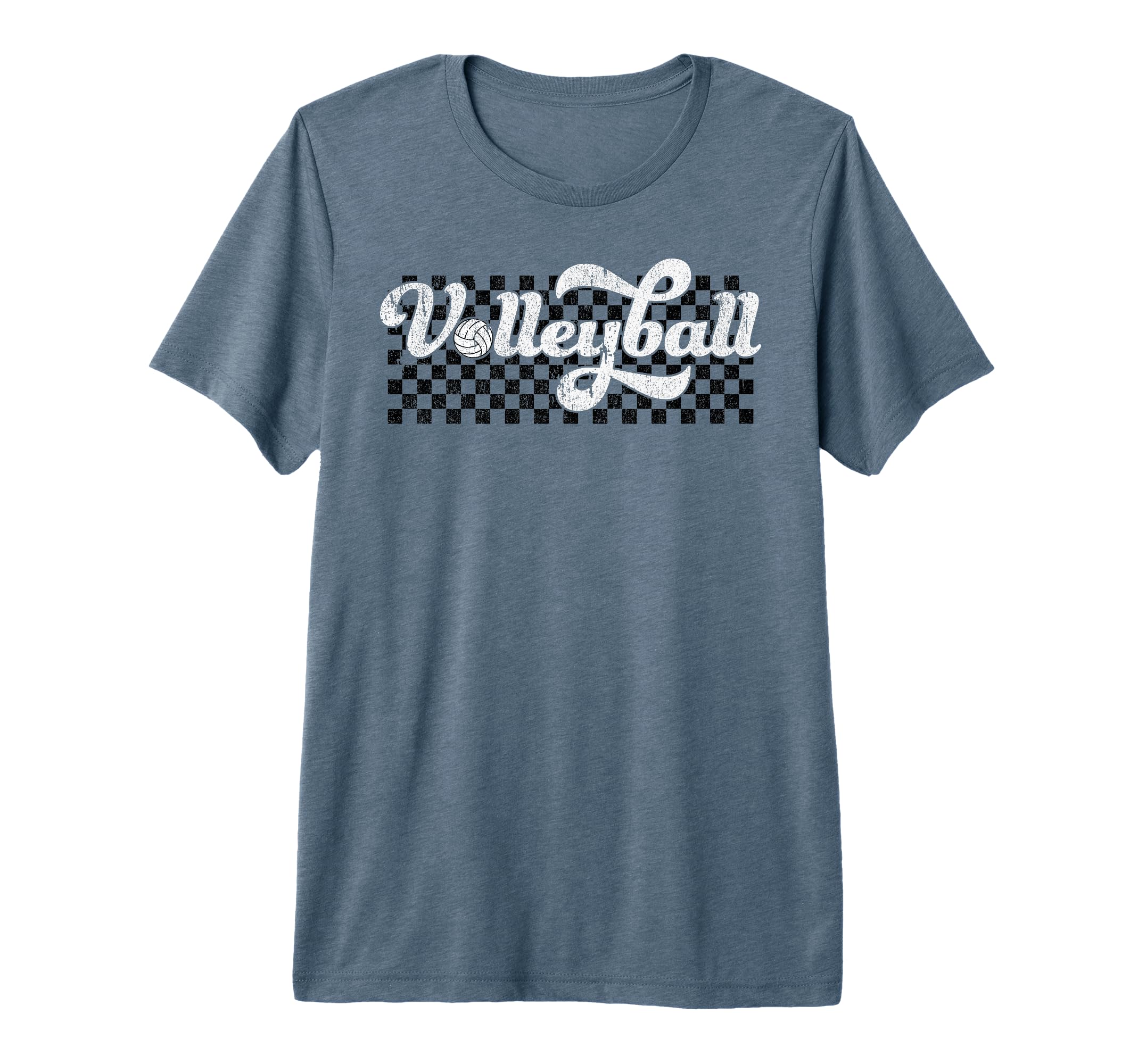 Volleyball Mom Dad Mama Family Checkered T-Shirt - Minimalist Print Unisex