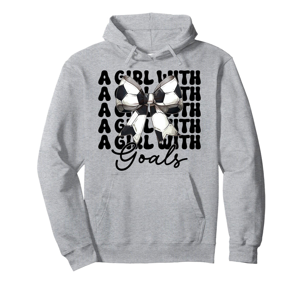 Goals Soccer Coquette Bow Hoodie - Fun Novelty Design Men Women